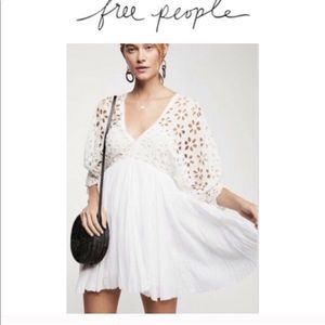 Free People White Eyelet Mini Dress